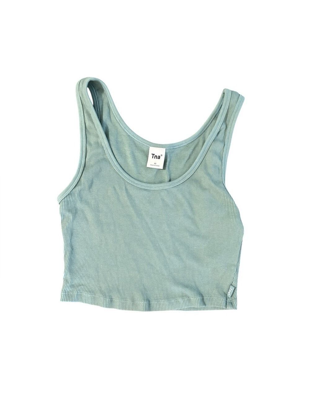 TNA Sea Green Ribbed Tank Top Extra Small